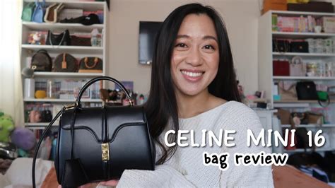 celine 16 small vs mini|celine mini 16 bag size.